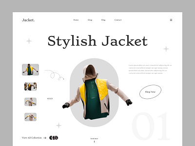 Clothing Ecommerce Web Site Design: Landing Page clothing brand e commerce e commerce design fashion fashion website header home page landing page minimal shopping ui ui ux design ux