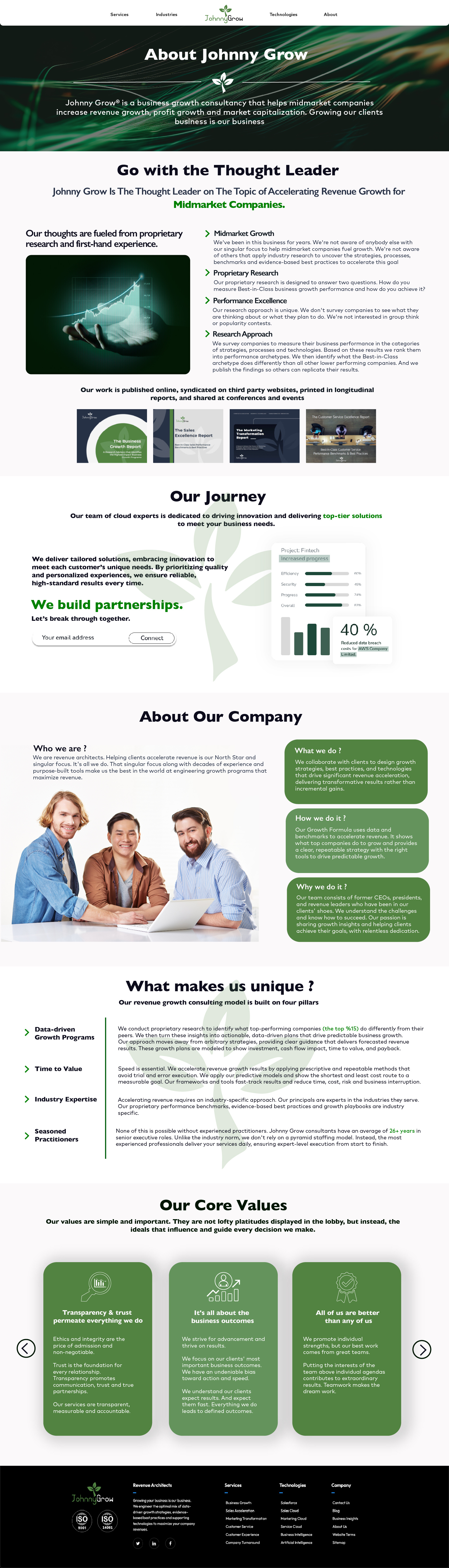 Johnny Grow About us Figma UI UX Design figma graphic design ui ux website