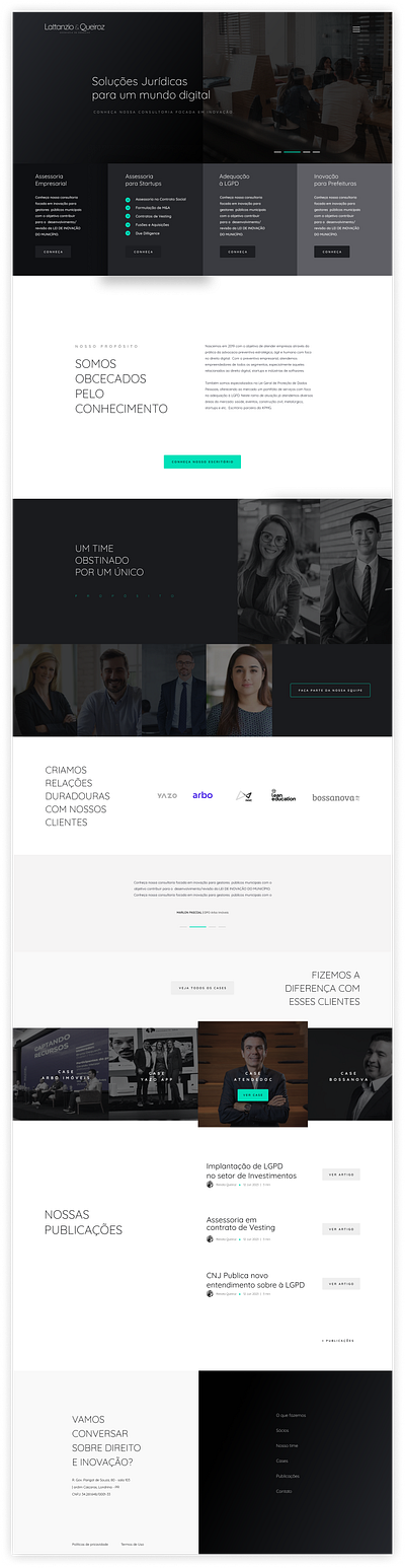 Lattanzio e Queiroz landing page design site ui