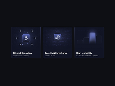 Crypto Security UI Design bitcoin blockchain crypto crypto wallet cryptocurrency currency dark mode ethereum glow integration money security ui ui design violet wallet website