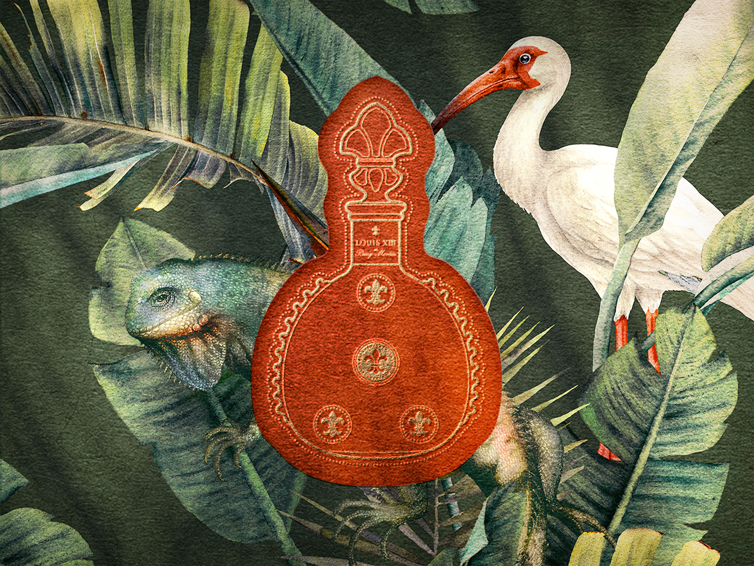 LOUIS XIII & Little Palm Island Collaboration brand brand design branding design graphic design hospitality illustration luxury travel tropical