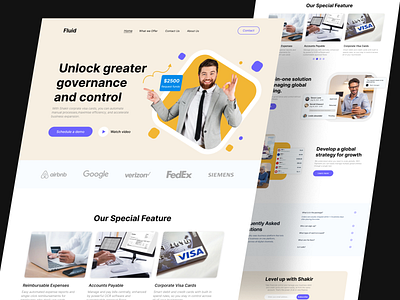 Business landing page design branding business company interface landing page maxfluid trend ui user experience web website