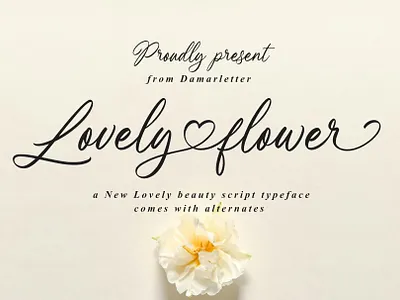 Lovely flower branding design font identity illustration lettering logo type typography ui