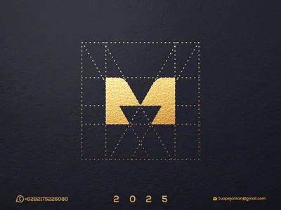 Monogram M Logo Design awesome branding design design logo dubai enwirto graphic design icon illustration lettering logo