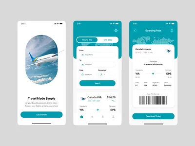 Flight Booking Mobile App air ticket airline airline booking airplane boarding app boarding pass booking design flight app flight ticketing flights mobile app plane ticket app ticket booking travel travelling vector