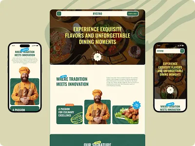 Rystro- Restaurant Website design food restaurant ui uiux ux web design website