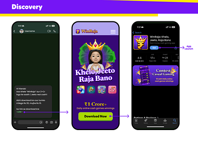 WinRaja - Real money gaming app game ui ux