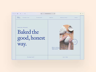 Good Honest Bakery animation b2b baked bakery bakery design bakery website bread business cafe chief design figma food graphic design modern new zealand nz ui ux webflow