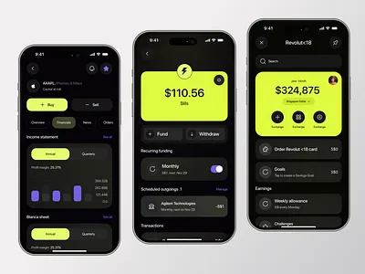 Finance App Design - Revolut app design budget app cryptoapp finance app fintech ui mobile mobile app mobilebanking modernui neobankdesign personal finance productdesign revolutin spired uiux