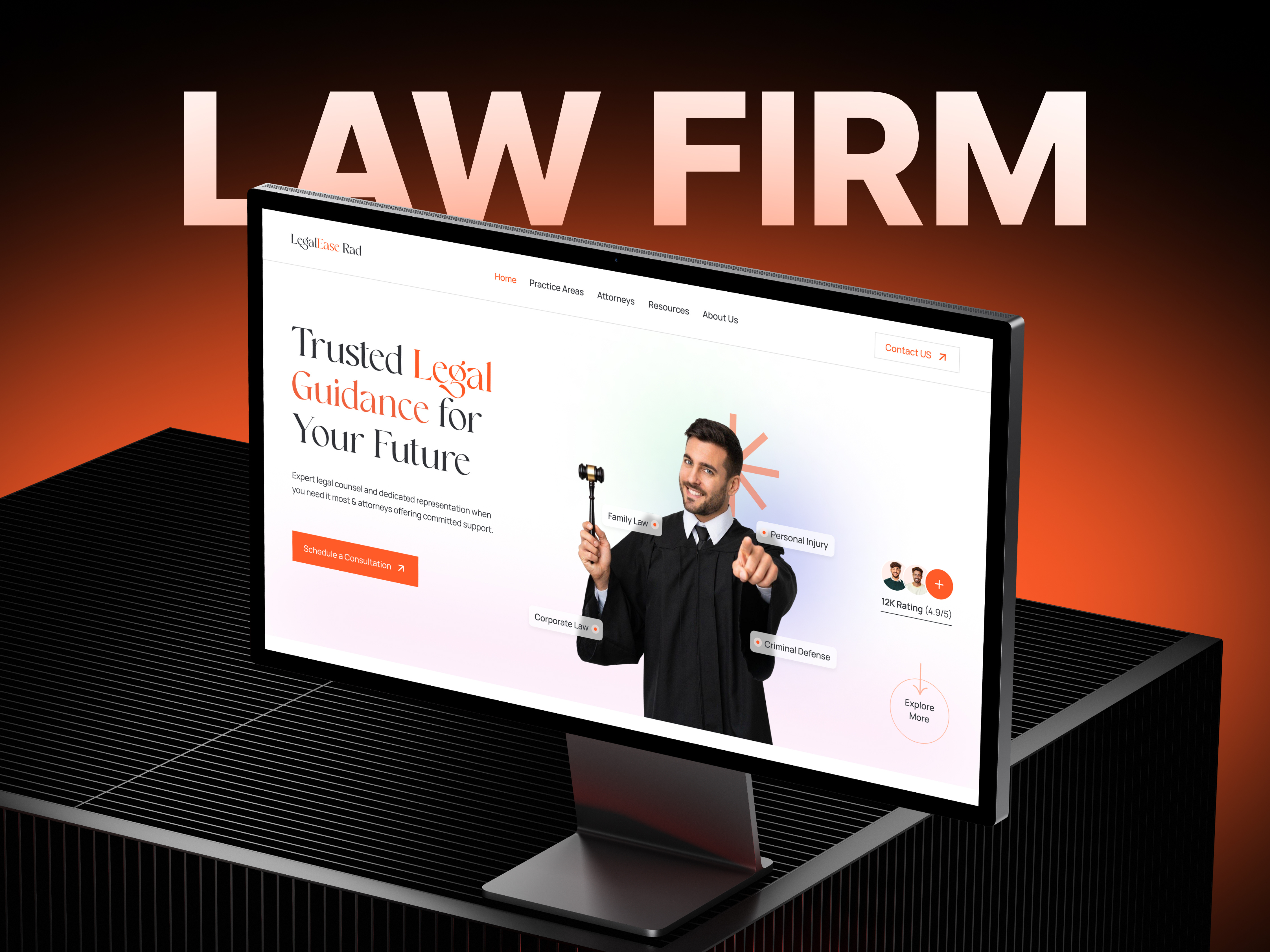 Law Firm Website Design - UI & UX advocate website agency website branding case study firm website judge website landingpage law firm law firm website law website lawyer website radiyal ui ui design uiux web design web ui design website design