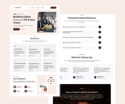 Software Development Agency Website graphic design landing page product design ui uiux website