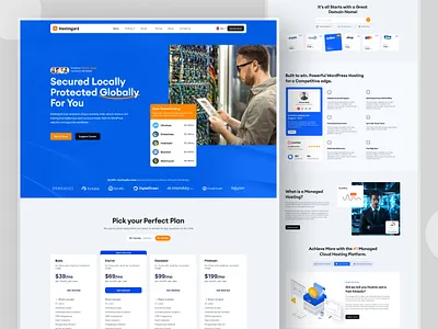 Hostingard-Web Hosting Business Template Design | Responsive cloud hosting hosting hosting responsive hosting template hosting ui design hostingard server business web hosting