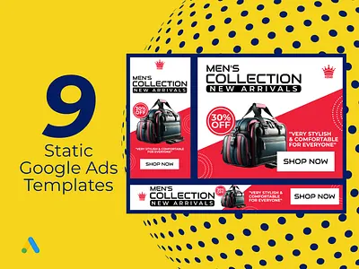 9 Static Google Ads Design ads ads banner ads google banner bolf clean google google ads marketing simple social media