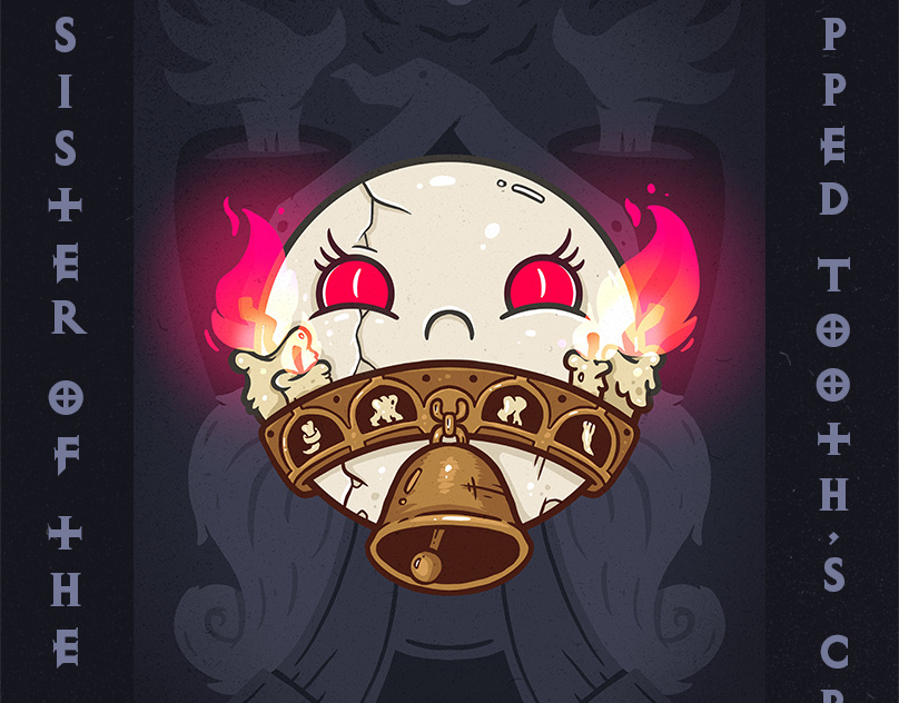 Sister of The Ripped Tooth's Cry - Fatum Miserum Game Poster animation board brand branding card cartoon character comic cover design game graphic design hero horror illustration logo poster rubberhose tabletop