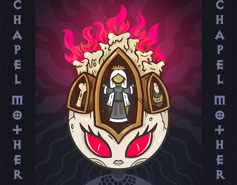 Chapel Mother - Fatum Miserum Game Poster animation board book brand branding card cartoon character cover design game graphic design hero illustration logo movie poster rubberhose ui