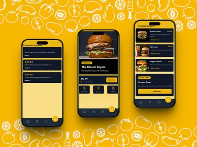 🍔 Burger Delivery App – UI Design cleanui dribbbleshots foodappdesign mobileappdesign uiuxdesign