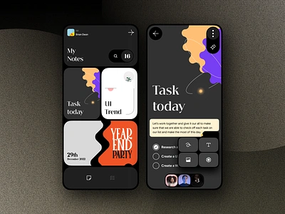 Note App app design edit evernote mobile note notion personal plan productivity project task team todo todo list tracker typography ui ux