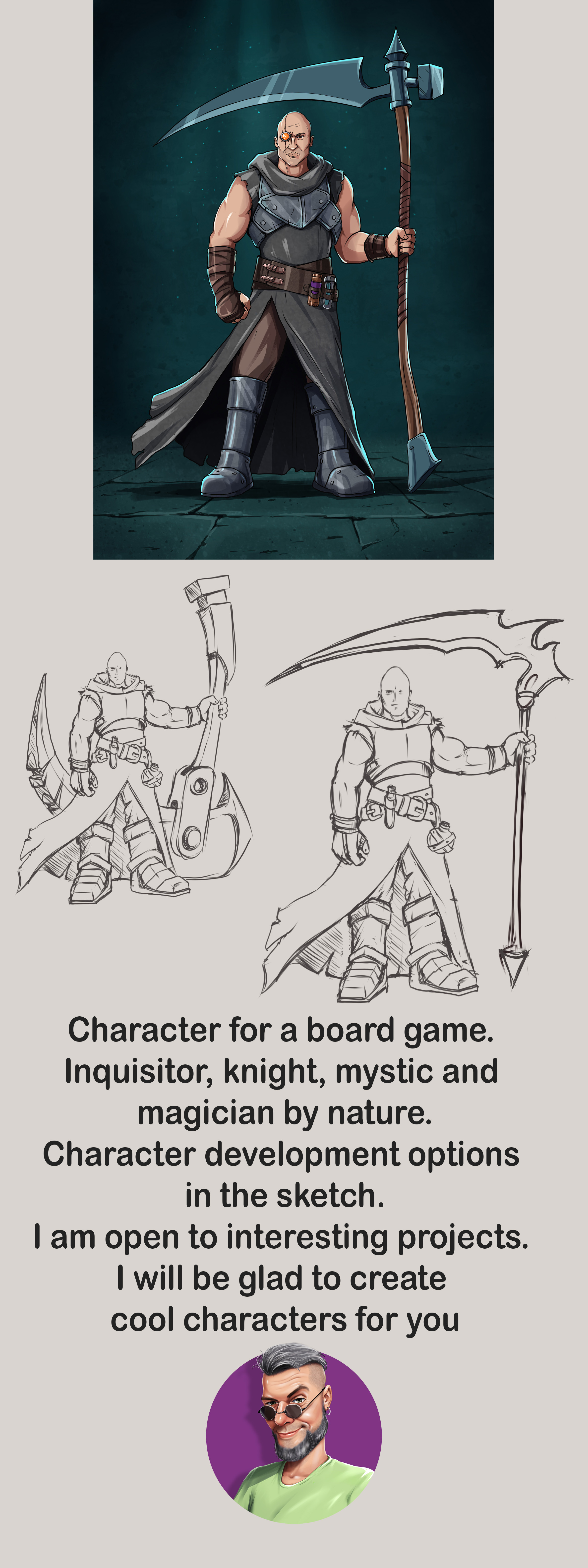 Game character concept adobe photoshop board game cartoon character character concept design hand drawing illustration raster drawing sketch