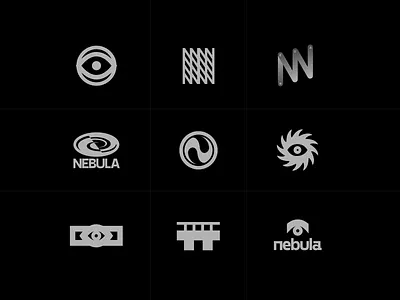 Nebula - Logo design ideations for the DeFi company blockchain brand book brand guidelines brand identity branding defi graphic design logo logo design logo mark startup logo visual identity web3