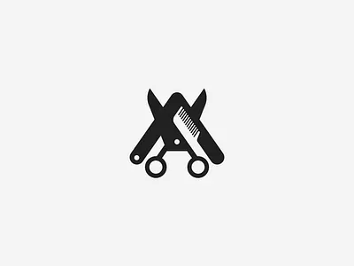 Barbershop Logo barbershop brandidentity branding comb cutter hair logo logo design logodesign scissor