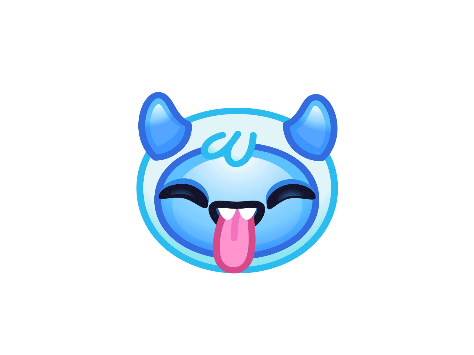 Yeti emoji animation cartoon cute emoji illustration messenger mishax sasquatch sticker stickers telegram tongue yeti