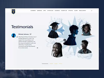 Mount St. Joseph University. animation branding design digital graphic design illustration landing motion graphics msj ui ui design university ux ux design web design