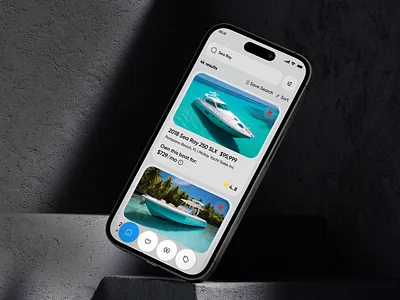 Boat Trader Mobile App boat app boat trader boat trader app booking buy sell app clean design e commerce mobile app modern design product design ui uiux uiux design