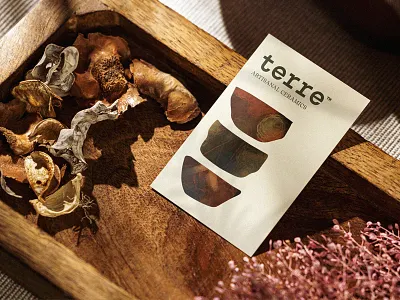 terre artisanal design branding ceramics branding earthy vibes graphic design handrcrafted brand illustration logo minimal design slow design typography