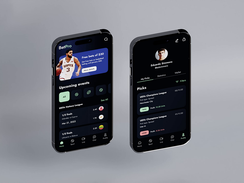 UI/UX for iOS/Android betting mobile app