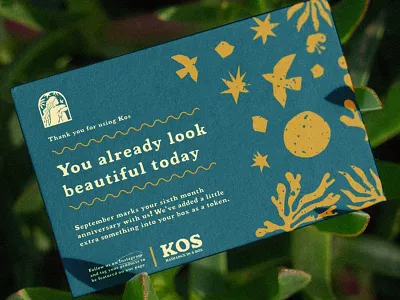 KOS artisanal design branding female designer graphic design illustration logo typography