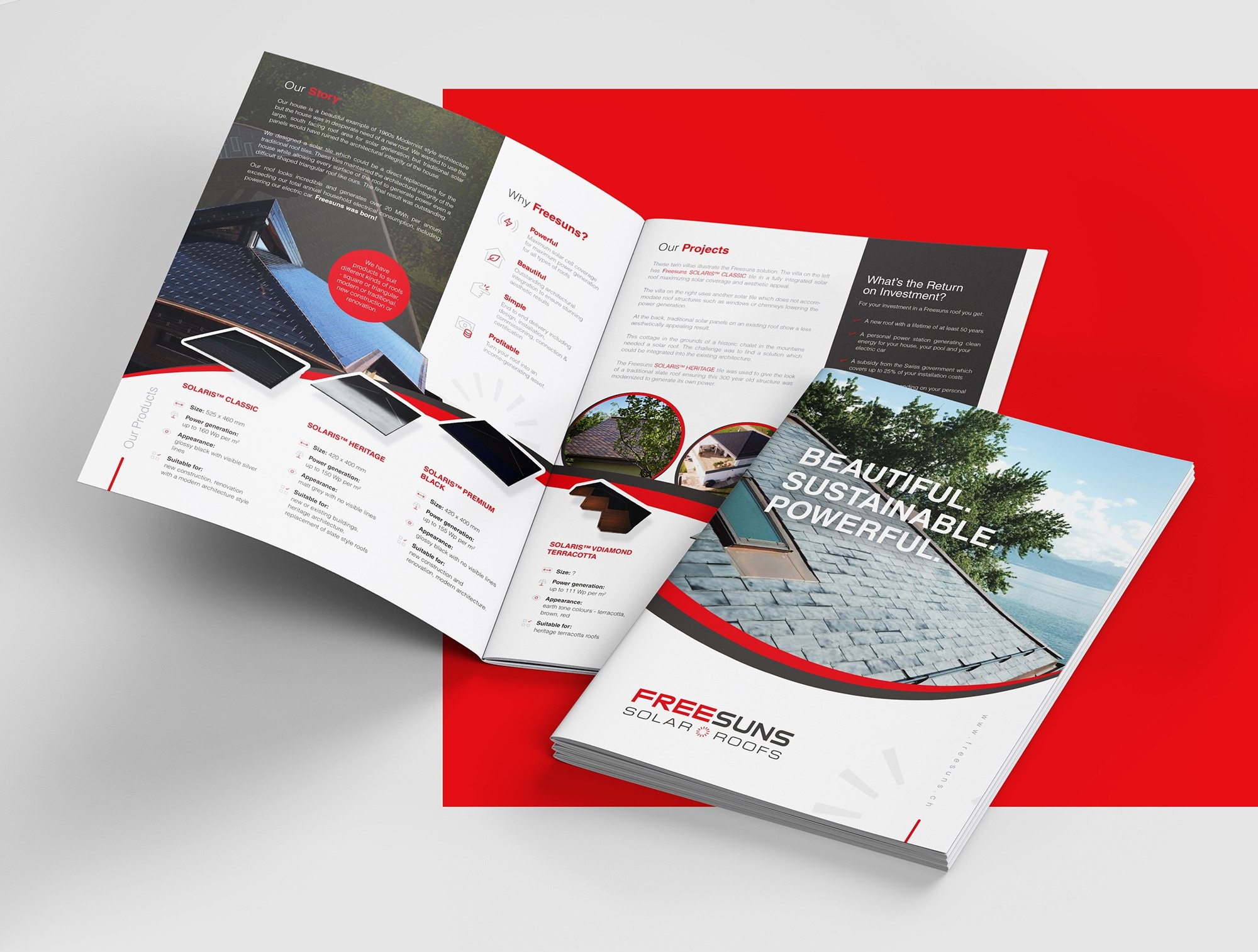 FREESUN Solar brochure design enviromental graphic design graphicdesign illustration marketing solar