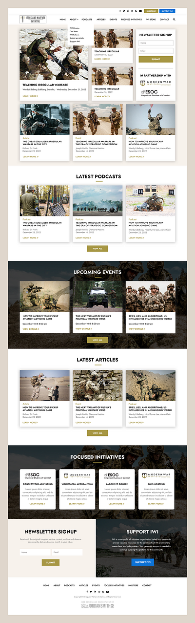 Irregular Warfare Initiative // Web Design article blog magazine military military web design news news magazine web design podcast warfare