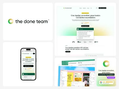 TheDoneTeam - Website & Branding bento branding landing ui