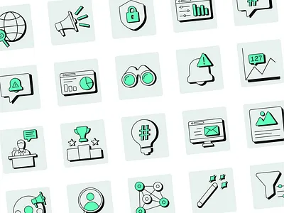 Custom icons and illustrations: Elevating Visibrain's website branding graphic design ui ux webdesign website