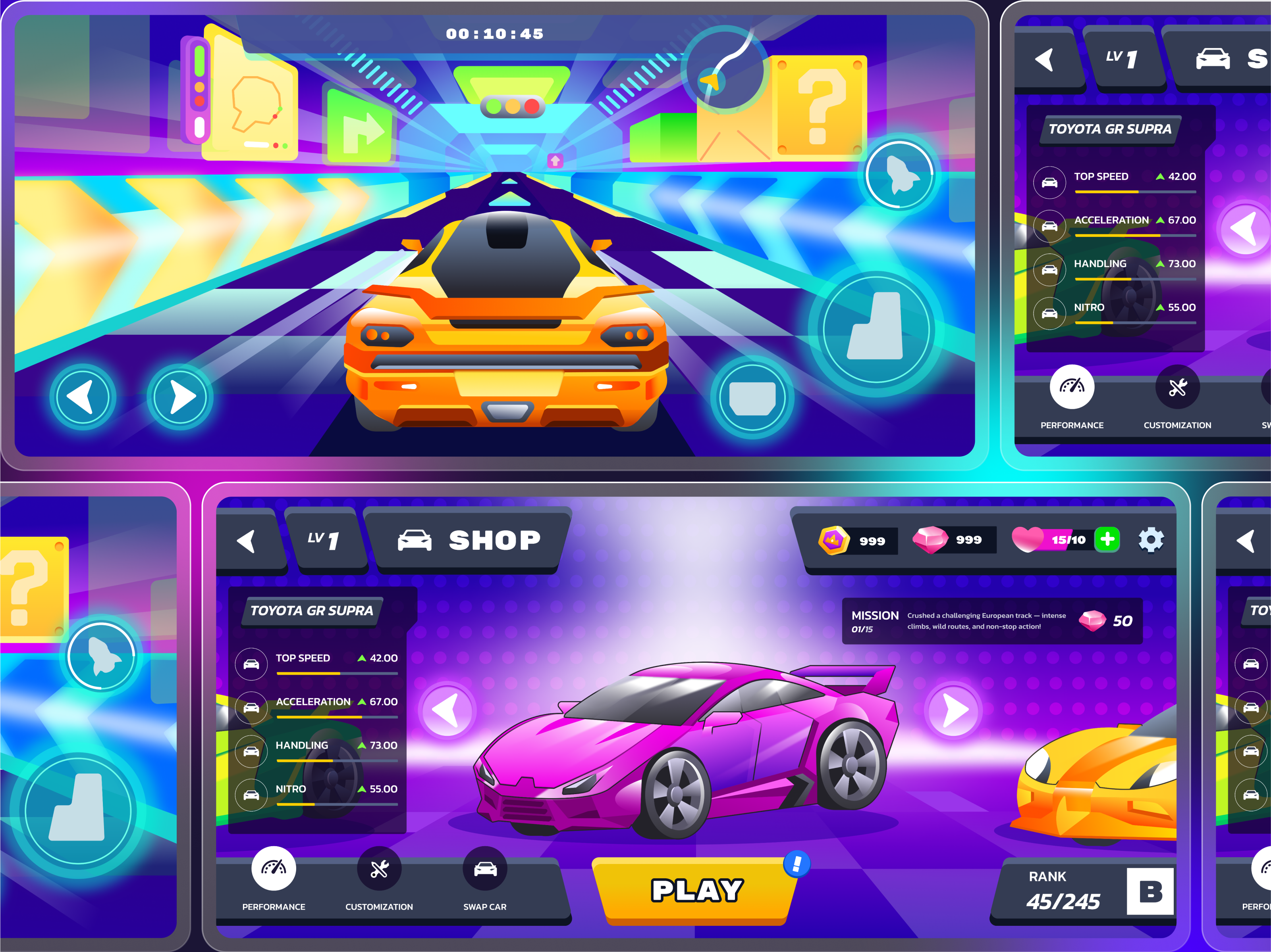 Example of Neon Drift: Cyber Streets - Race Game Design Concept 🏎️
