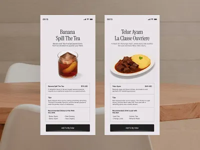 The Menu, Self Service For Ordering Food Web Apps display food graphic design illustration menu minimalism serif ui webdesign