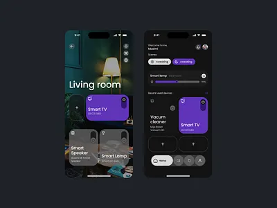 Smart Home App app branding design graphic design home illustration interface logo mobile screen ui ux web