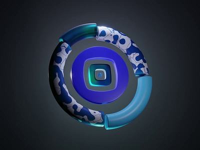 Juicy Loops #4 | Abstract Coin 3d aftereffects animation blender blue coin creative design digital glass loop motion motiondesign motiongraphics plastic render scene seamless