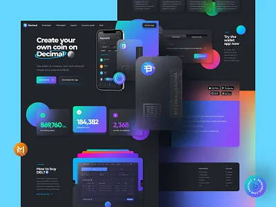 liquid coin landing home page desktop dark glassmorphism blockchain branding card coin crypto crypto design cryptocurrency defi design glassmorphism illustration interface logo ui ux