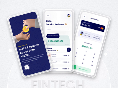 Fintech Mobile Ios App android animation app app interaction balance bank dashboard design finance fintech income interaction ios mobile app online banking transaction ui ux wallet web