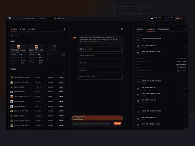 Zorro - Activity activity ai ai agent ai prompts app design blockchain brc20 btc design mint runes snipe trading ui ui design ux ux design web app web app design
