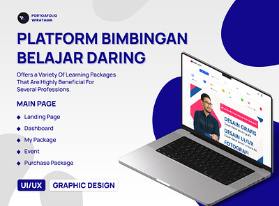 Design UI/UX Website Platform Bimbel Online 🌟🌟 bimbel branding desain desain software desain website design figma graphic design laptop desain platform online tampilan website ui uiux ux design web design