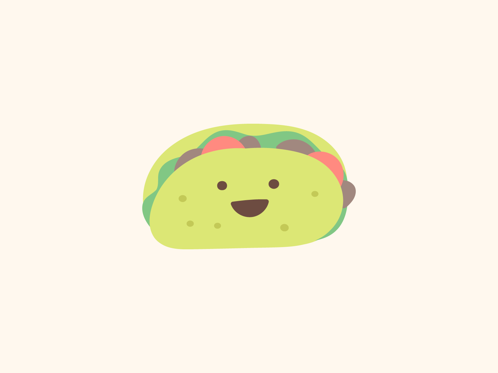 Veggie Taco Buddy 🌮 🥕💚 branding character cute design fastfood flat food fun graphic design healthy icon illustration logo mark symbol taco ui vegan vegetarian veggi