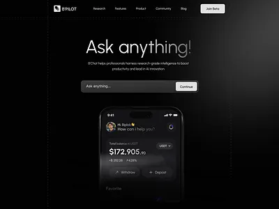 Next-Gen AI Assistant UI – Ask, Analyze, Act in Seconds! ai assistant ui ai chatbot ux ai dark theme ai design ai ui ux ai website app app design app redesign app ui design crypto wallet ui dark screen dark theme ui dark ui design fintech app ui modern ui inspiration ui ui for innovation ux
