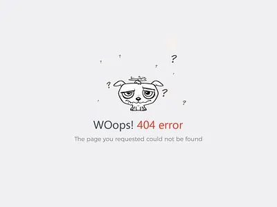 WOof WOops! 404 error branding design graphic design illustration ui ux