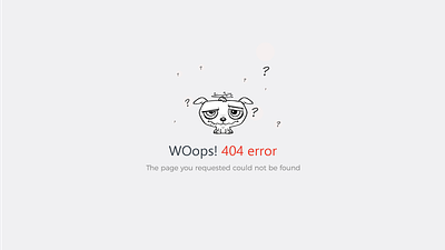 WOof WOops! 404 error branding design graphic design illustration ui ux