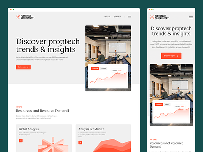 Flexspace Observatory – Homepage analytics branding clean data design design system homepage minimal product visual report responsive ui user experience user interface ux visual identity web website website design wordpress