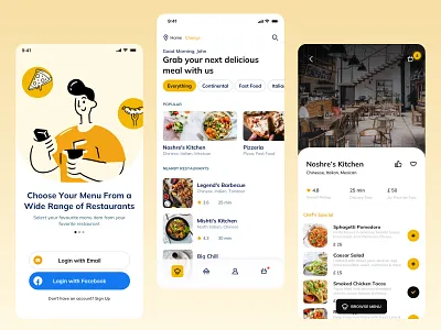 Binge - Food Delivery App & UI Kit designinspiration figma minimalisticdesign modernui sketch timelessaesthetics uikit