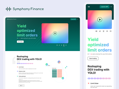 Symphony Finance blockchain crypto design finance ui ui design ux web design web3