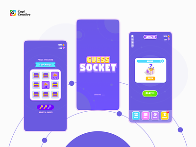 Guess Socket - Game UI Design Concept app app design game game ui game user interface games mobile app mobile app design mobile game interface ui ui design uidesign